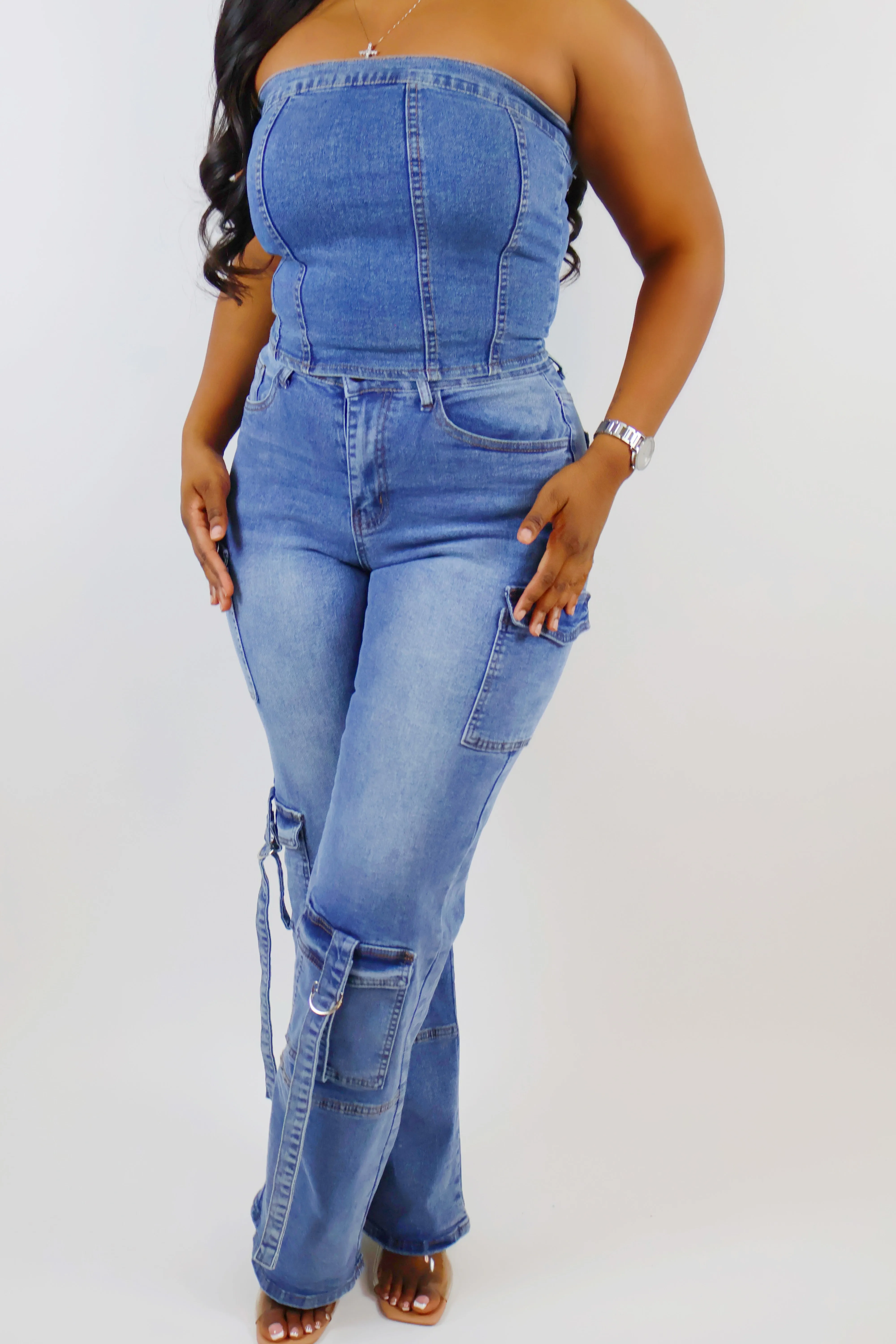 FLAUNT IT DENIM TOP