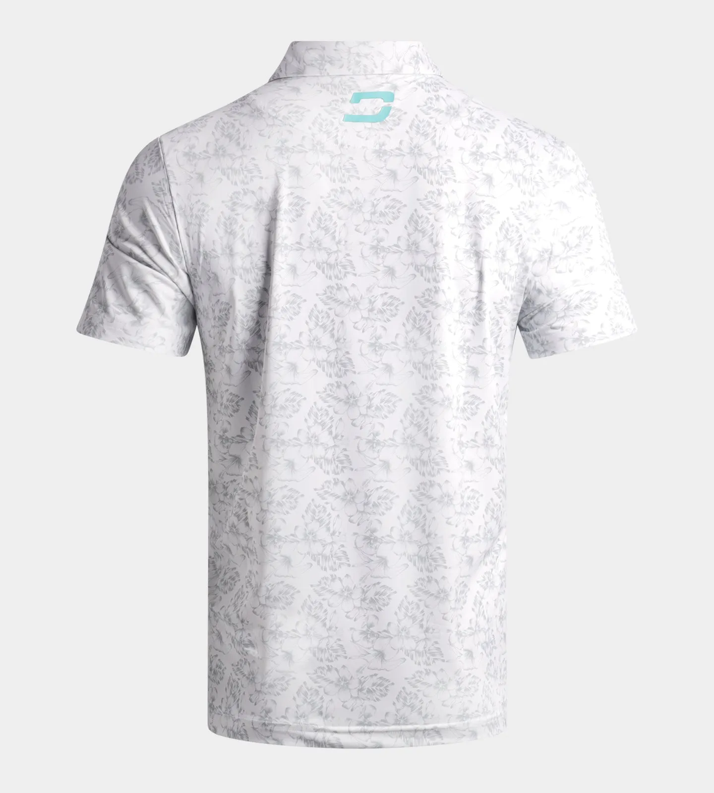 FLORAL TECH POLO - WHITE