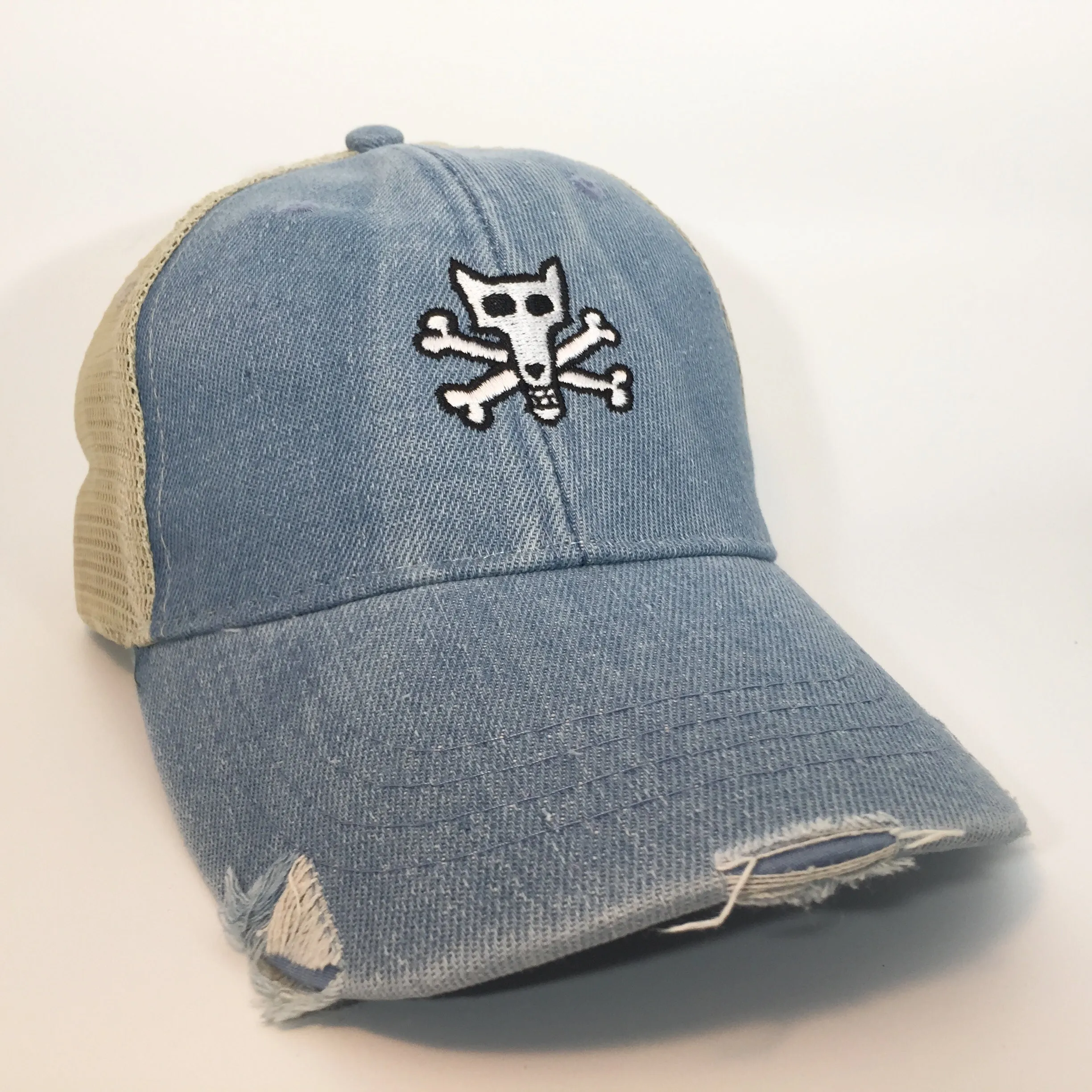 Foxy's Skull & Bones Distressed Trucker Cap