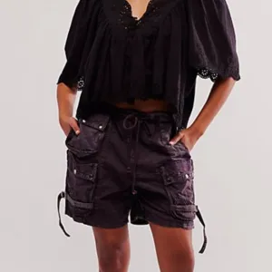 Free People Moon Bay Parachute Shorts ~ NWOT