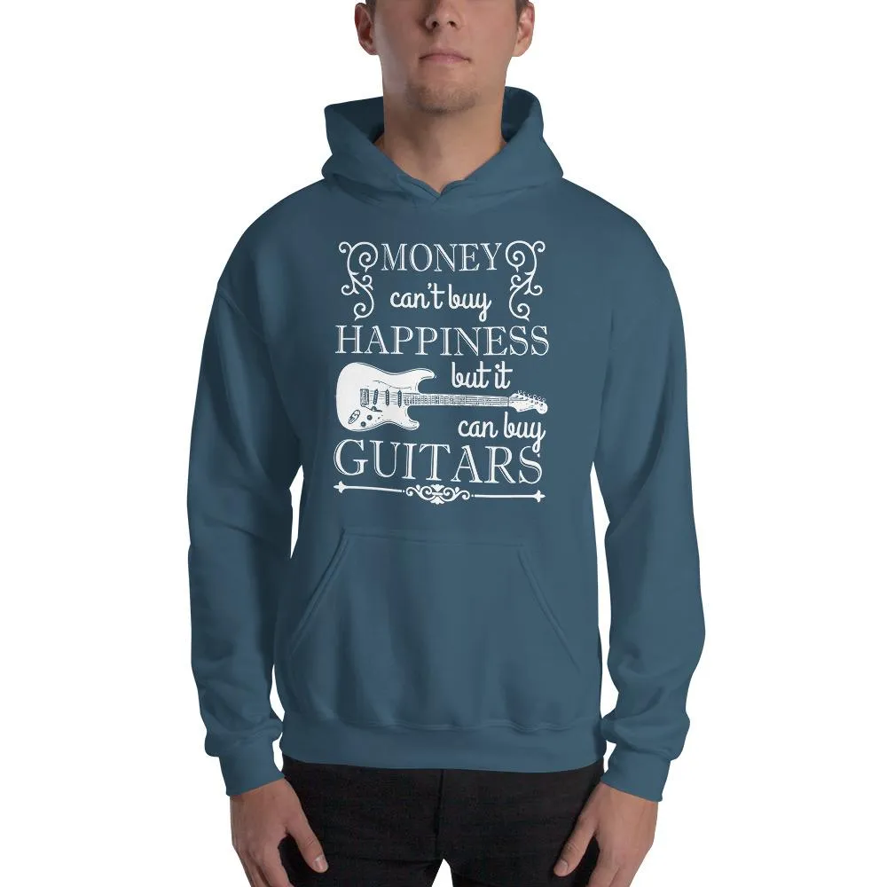 Funny Guitar Hoodie "Money Can't Buy Happiness, but..." by Axe Dr. Apparel