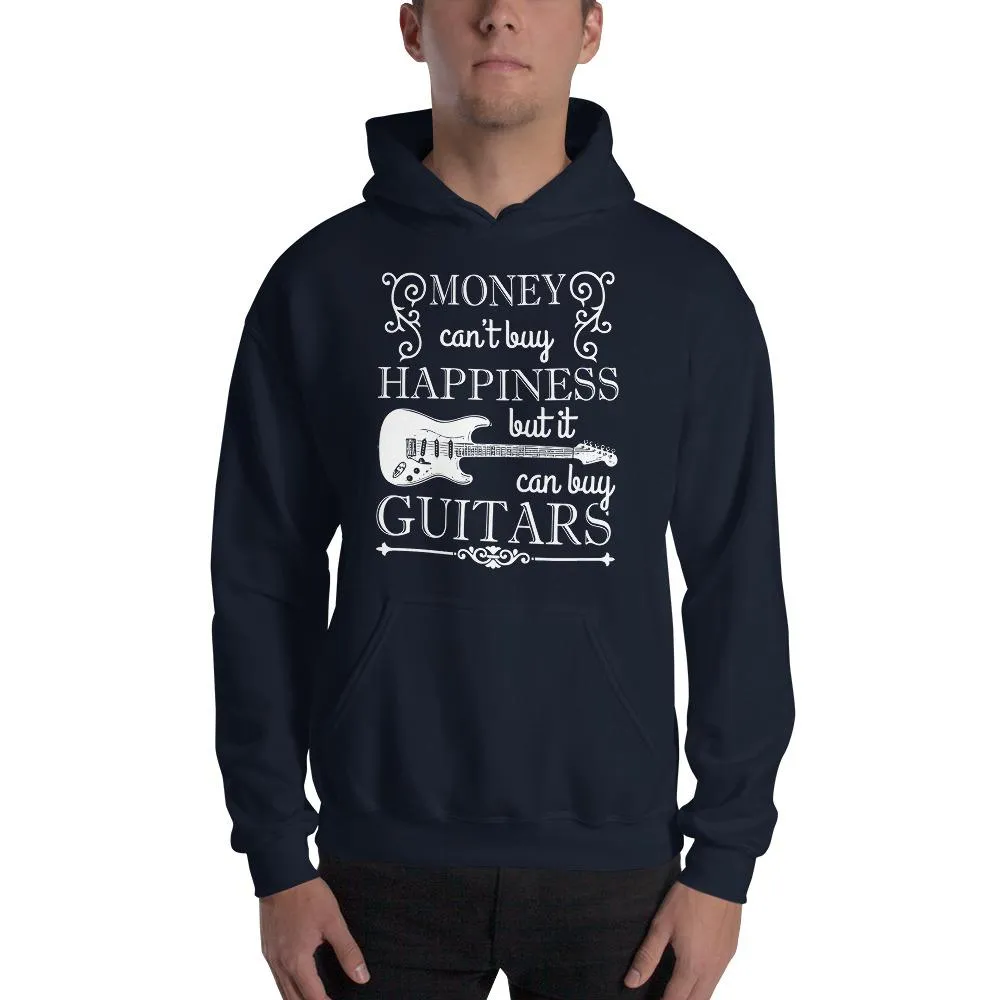 Funny Guitar Hoodie "Money Can't Buy Happiness, but..." by Axe Dr. Apparel