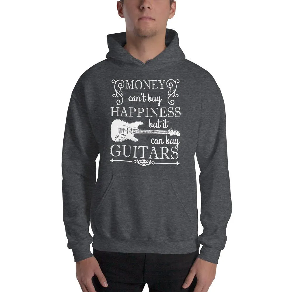 Funny Guitar Hoodie "Money Can't Buy Happiness, but..." by Axe Dr. Apparel