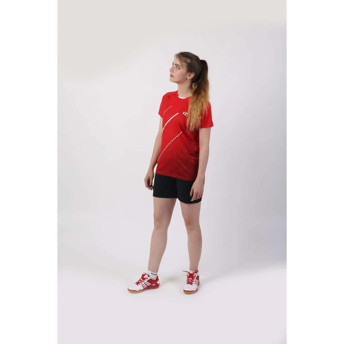 FZ Forza Bali Red Girls / Womens  Badminton T-Shirt