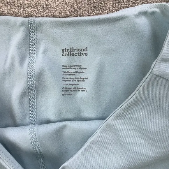 Girlfriend Collective Lt. Blue Mini Skort Sz. L