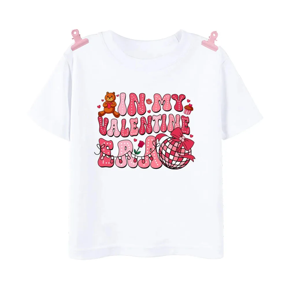 Girls Heart Printed Kids Shirts for Valentine's Day