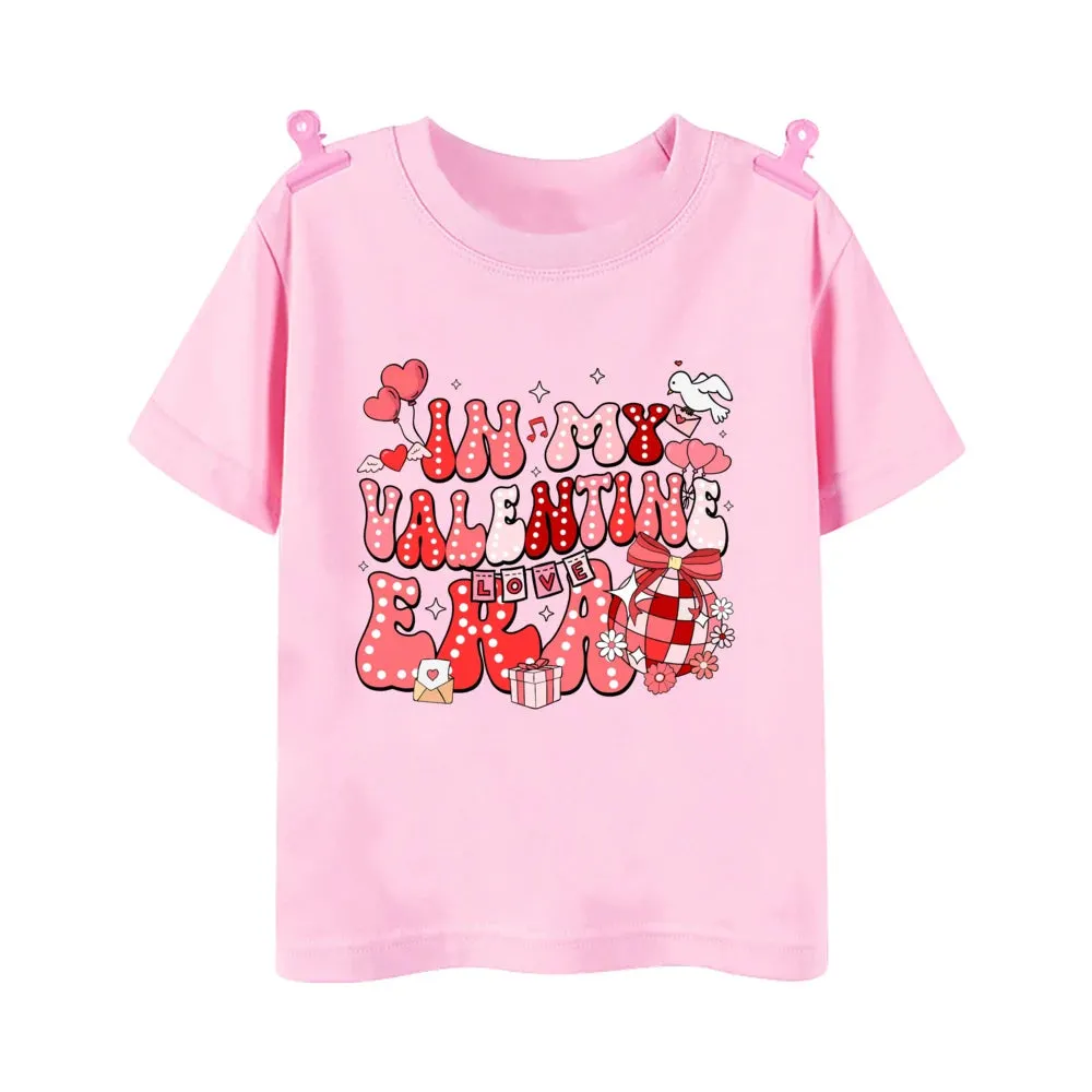 Girls Heart Printed Kids Shirts for Valentine's Day