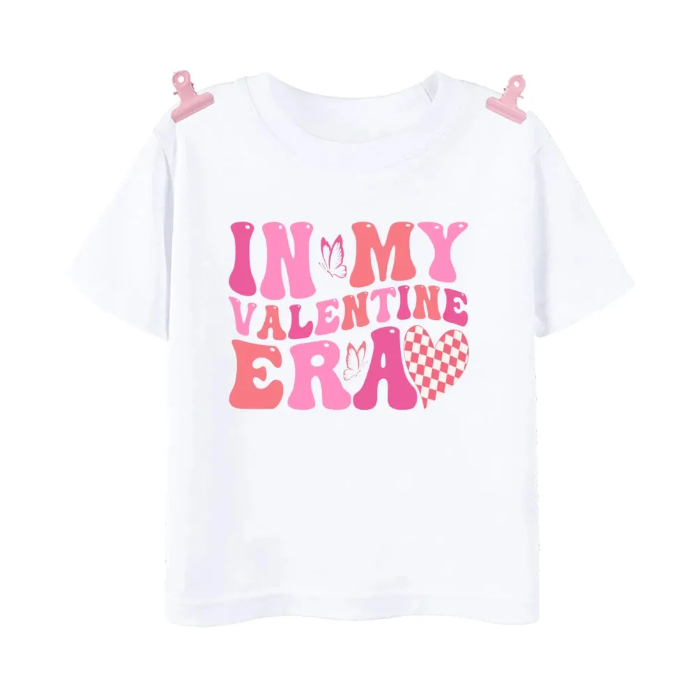 Girls Heart Printed Kids Shirts for Valentine's Day