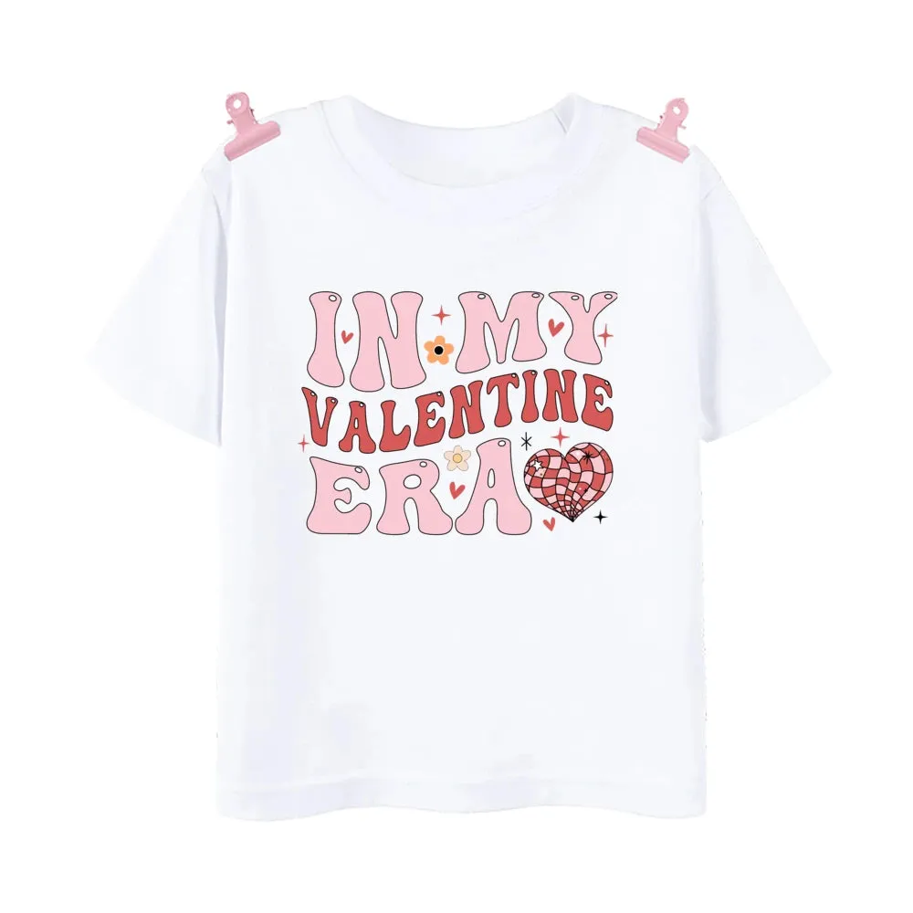 Girls Heart Printed Kids Shirts for Valentine's Day