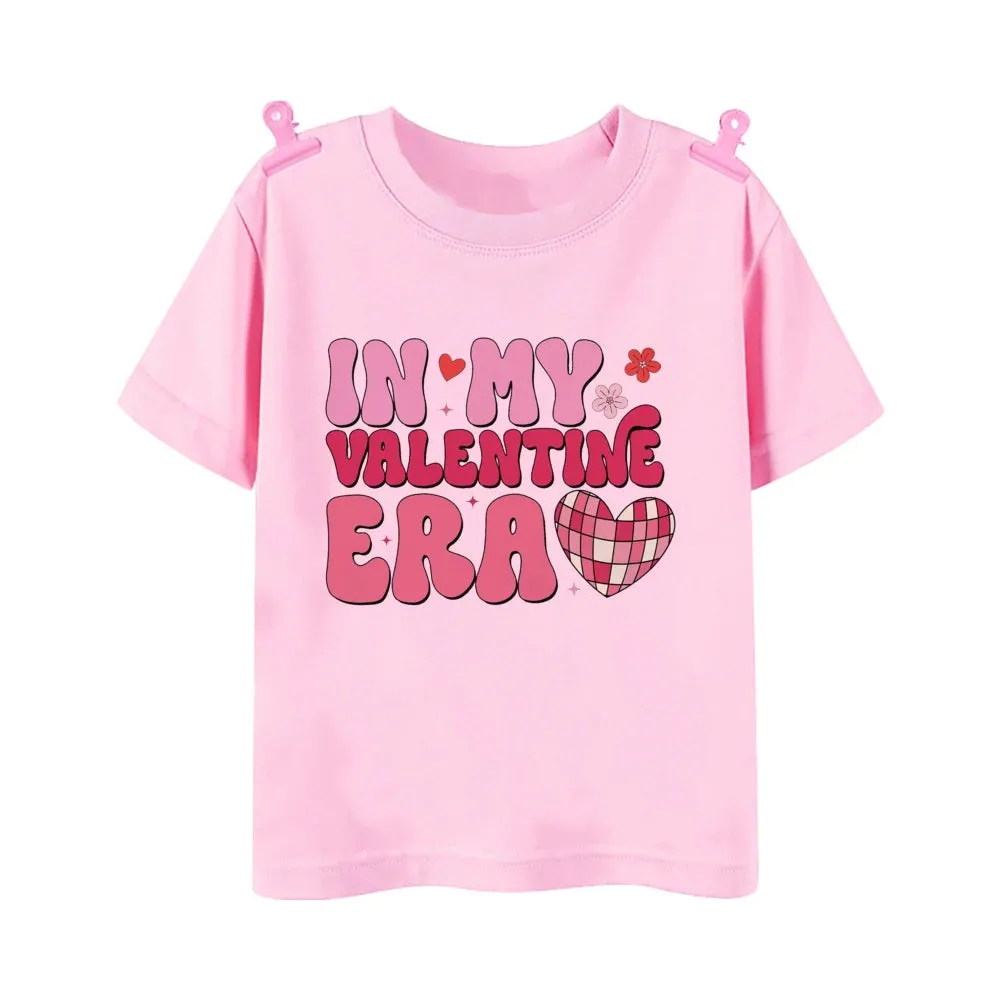 Girls Heart Printed Kids Shirts for Valentine's Day