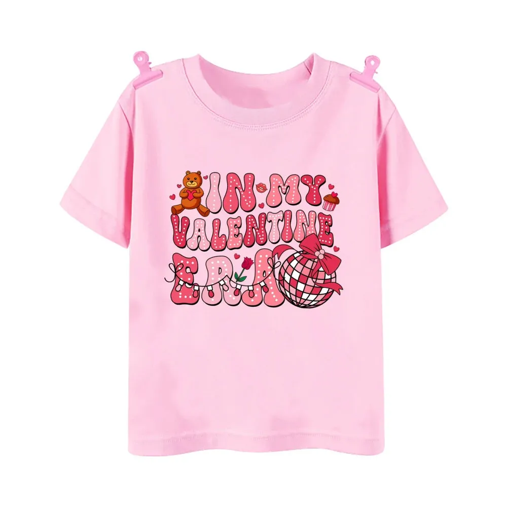 Girls Heart Printed Kids Shirts for Valentine's Day