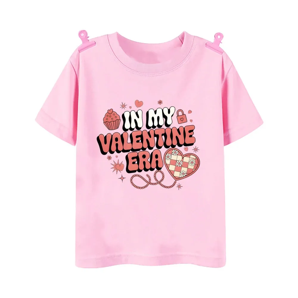 Girls Heart Printed Kids Shirts for Valentine's Day