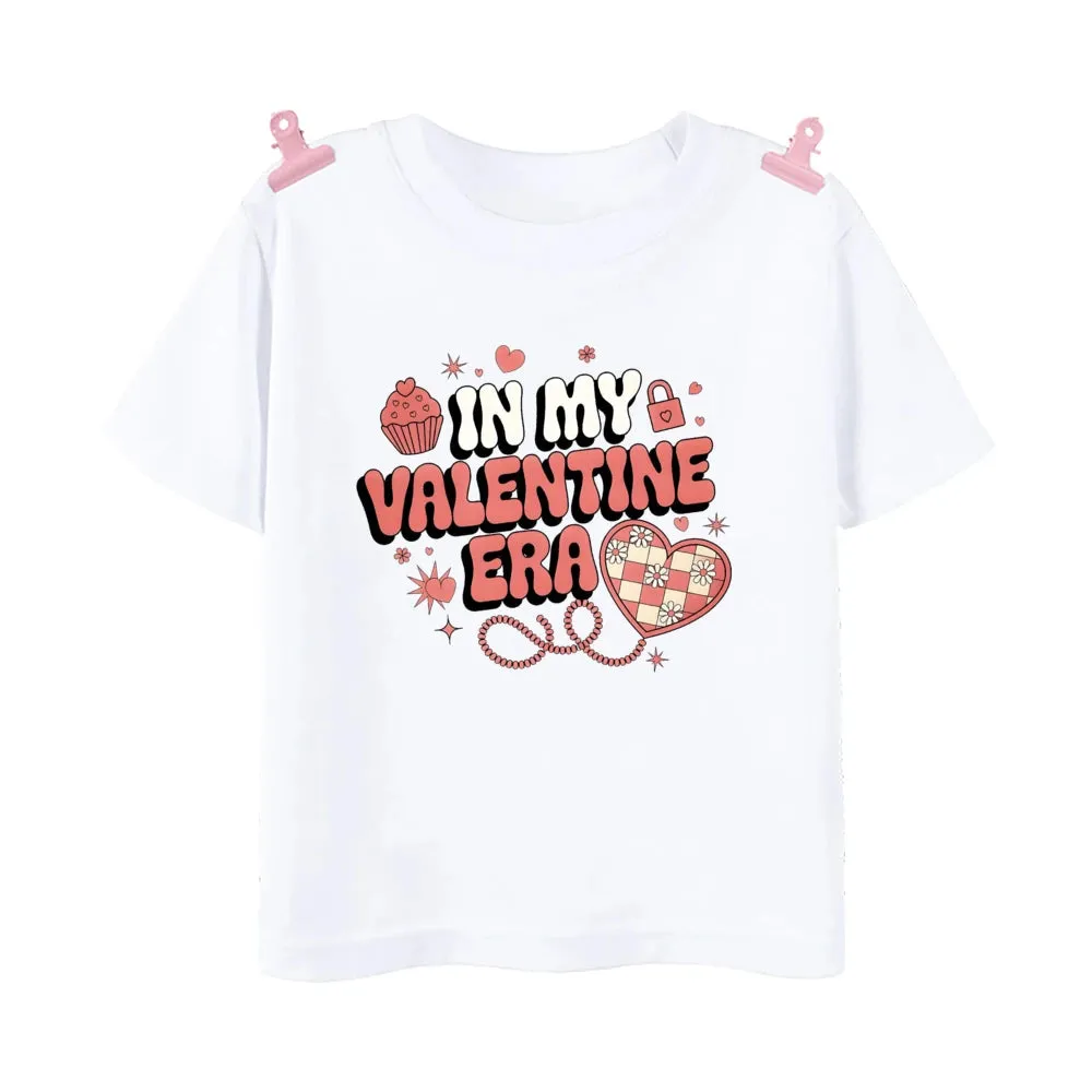 Girls Heart Printed Kids Shirts for Valentine's Day