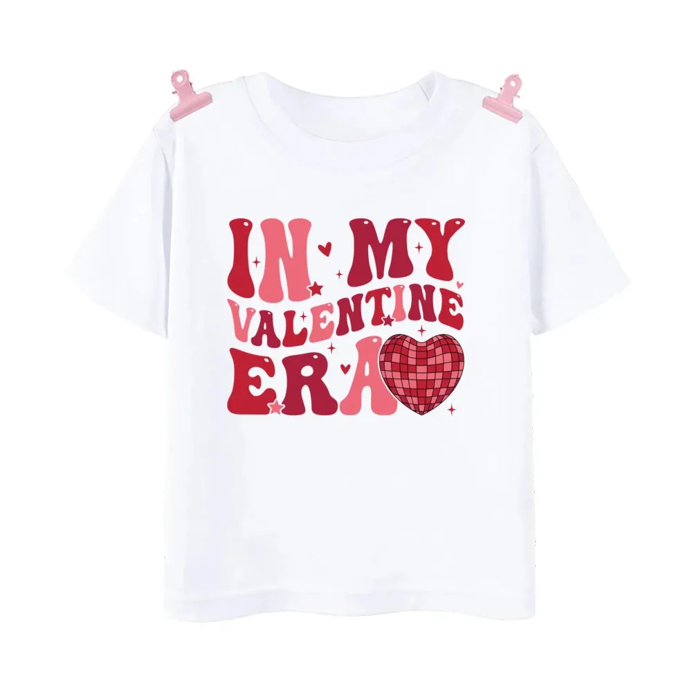 Girls Heart Printed Kids Shirts for Valentine's Day