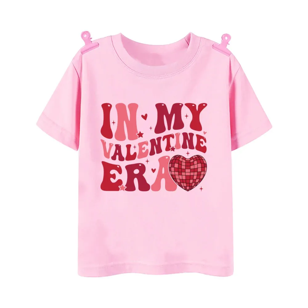 Girls Heart Printed Kids Shirts for Valentine's Day