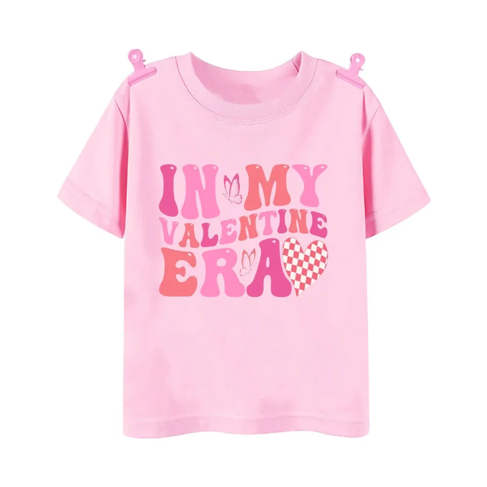 Girls Heart Printed Kids Shirts for Valentine's Day