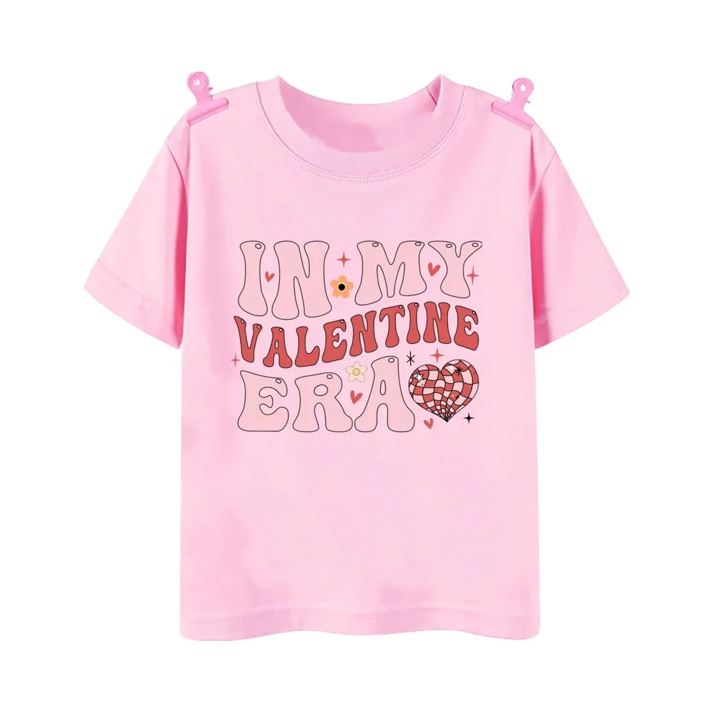 Girls Heart Printed Kids Shirts for Valentine's Day
