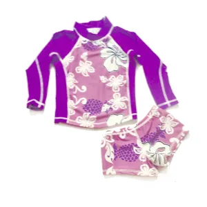 Girls Long Sleeve Rashguard and Shorts - Moorea