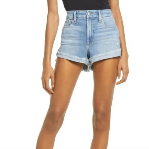 Good American Good Curve High Waist Denim Shorts size 10/30 - EUC