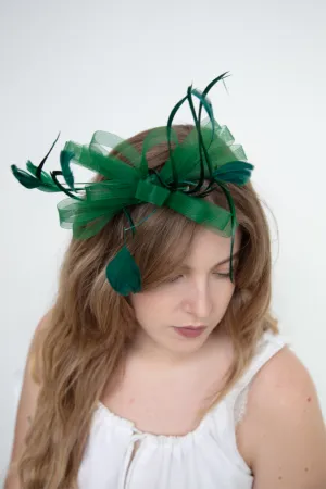 Goodwood Green Fascinator - RENTAL