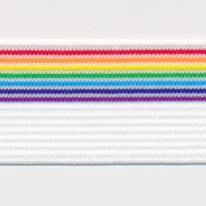 Gradation Stretch Tape #08 Rainbow Mix & White