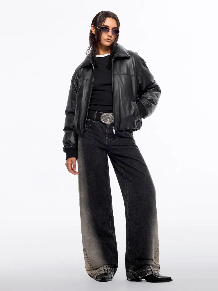 Gradient Low-Rise Wide-Leg Jeans