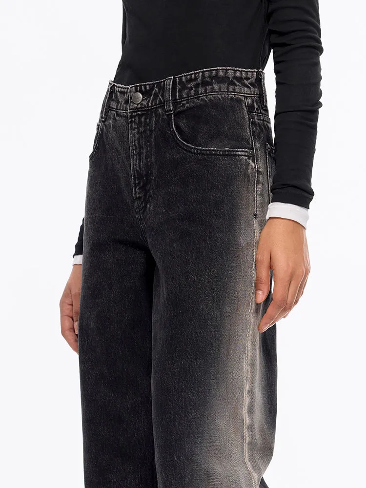 Gradient Low-Rise Wide-Leg Jeans
