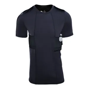 GrayStone Holster Shirt Concealed Men's Crew Neck - Easy Reach Gun Concealment Compression CCW