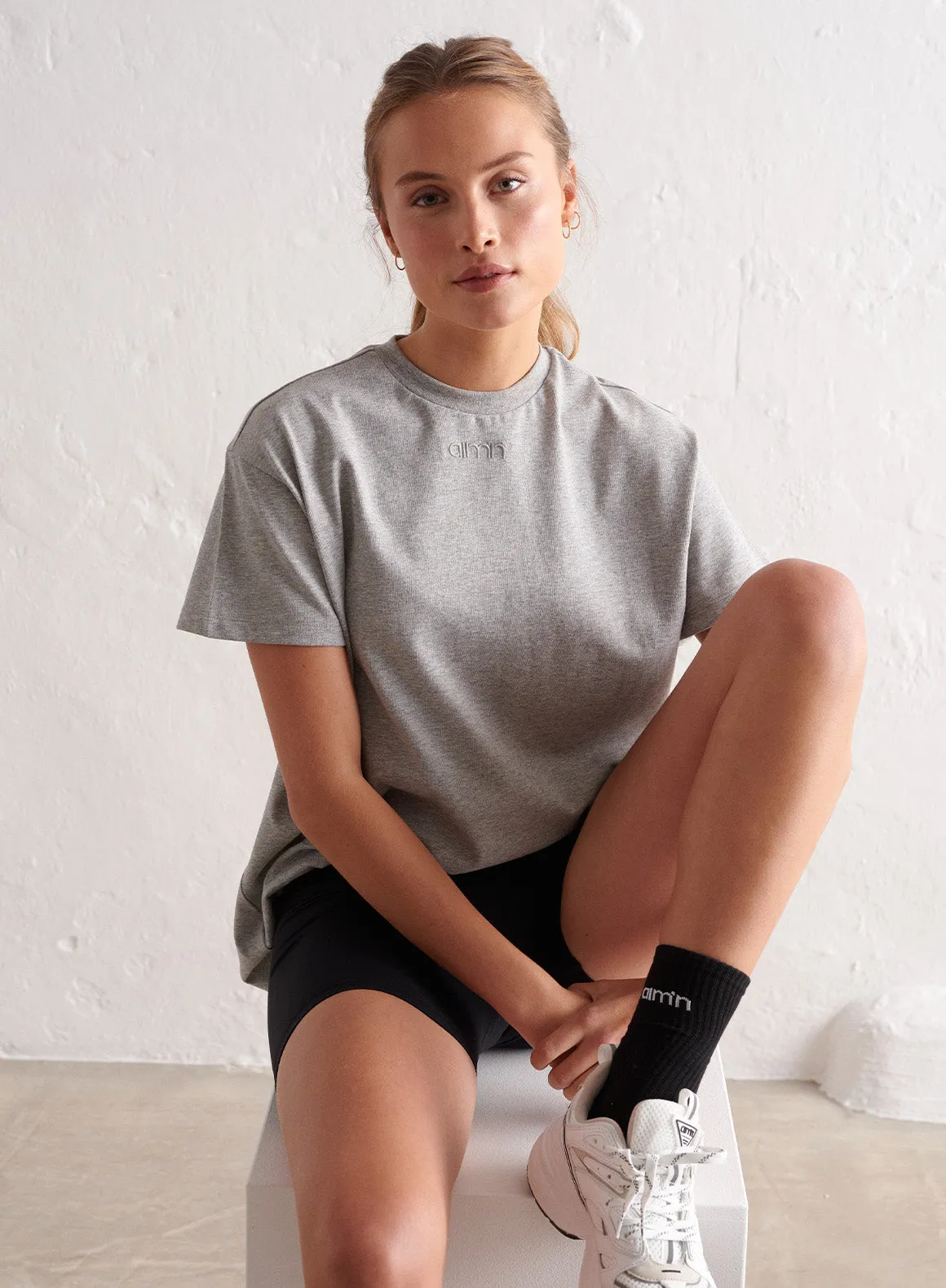 Grey Melange Boyfriend T-shirt