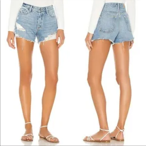GRLFRND Helena destroyed jean shorts Size 28 EUC