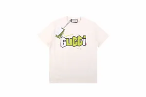 Gucci Lightning Bolt Logo T-Shirt in Cream