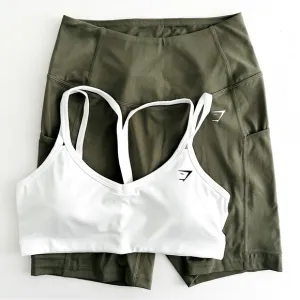 Gymshark M/L Pocket Shorts &amp; Strap Feature Bra