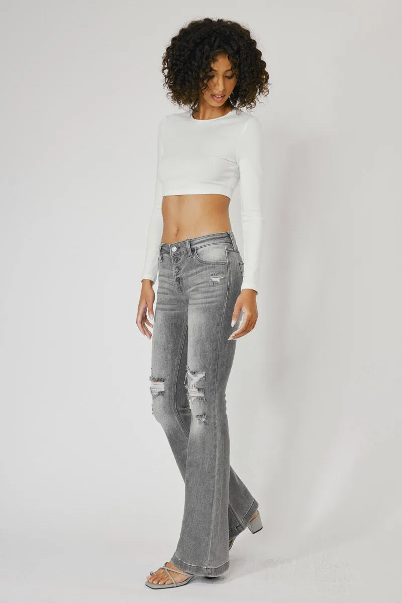Harlo Mid Rise Flare Jeans
