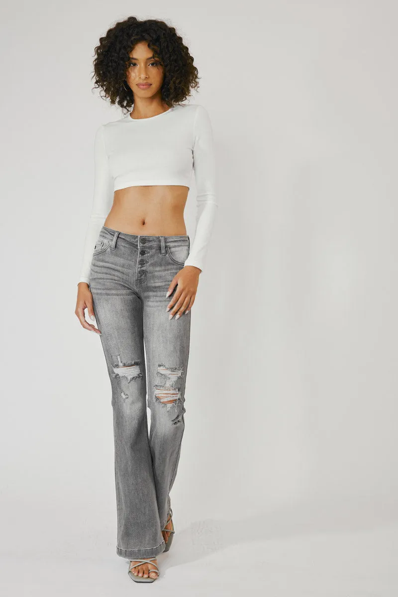 Harlo Mid Rise Flare Jeans