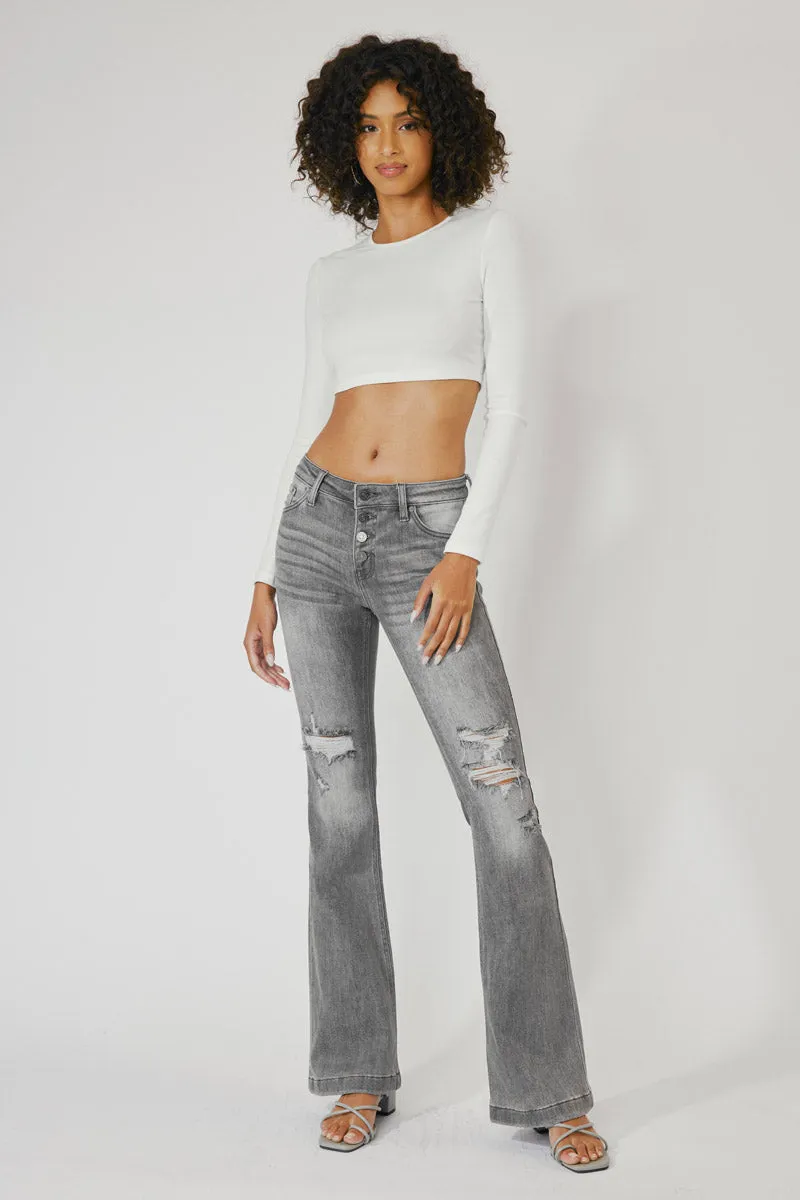 Harlo Mid Rise Flare Jeans