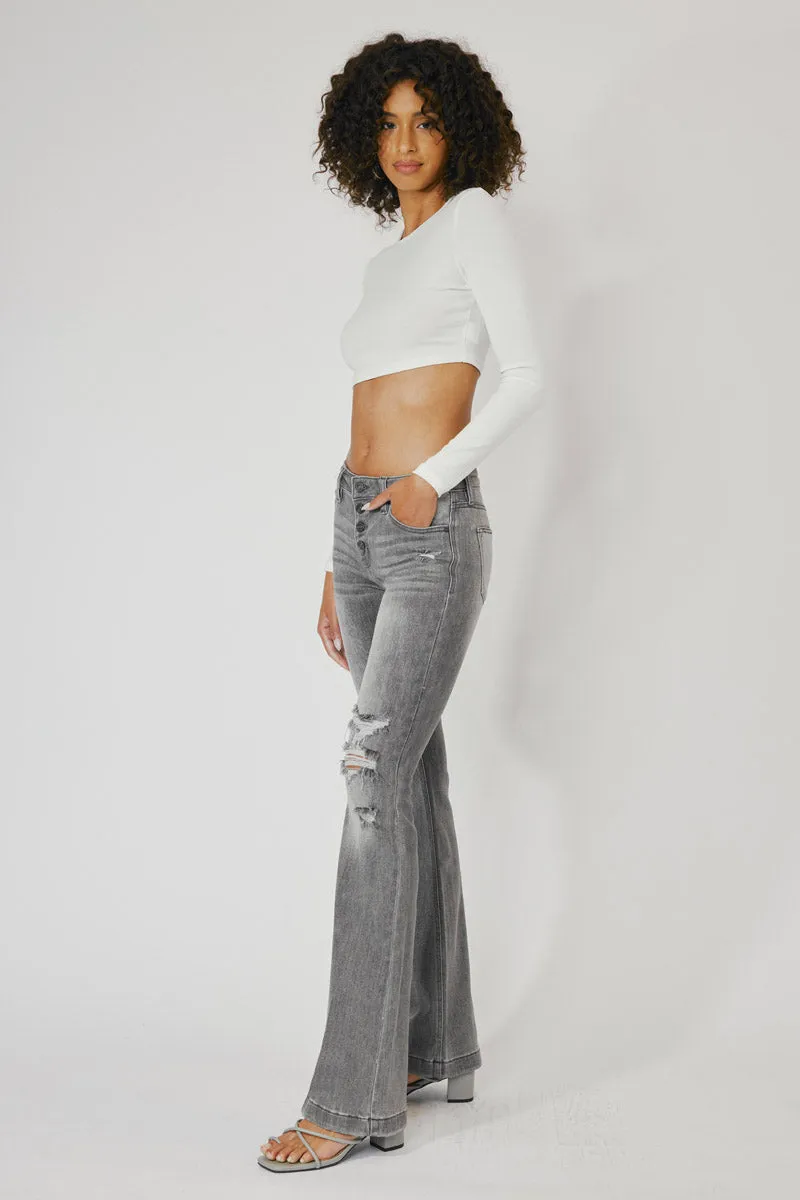 Harlo Mid Rise Flare Jeans