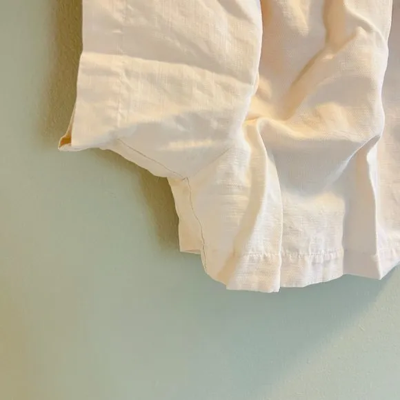 Hatch The Lula Shorts Maternity Size XL Cream Beige Linen Blend Short Summer