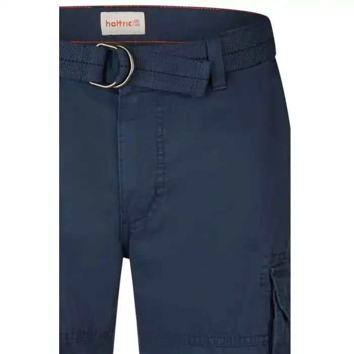 Hattric Mens Cargo Bermuda Shorts Navy