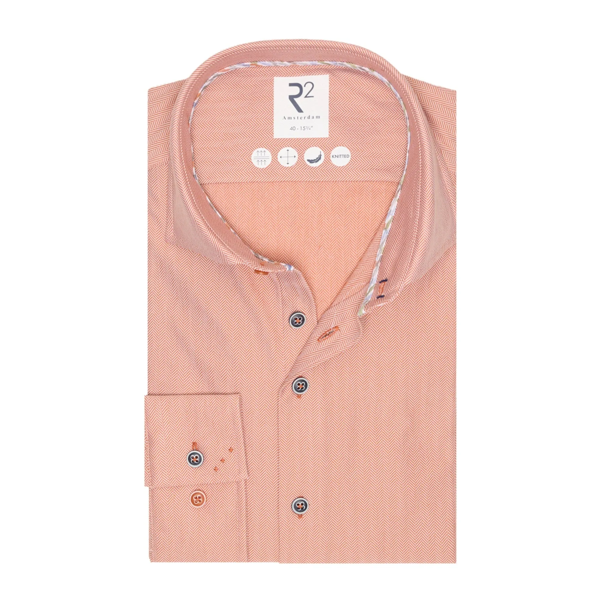 Herringbone knitted shirt