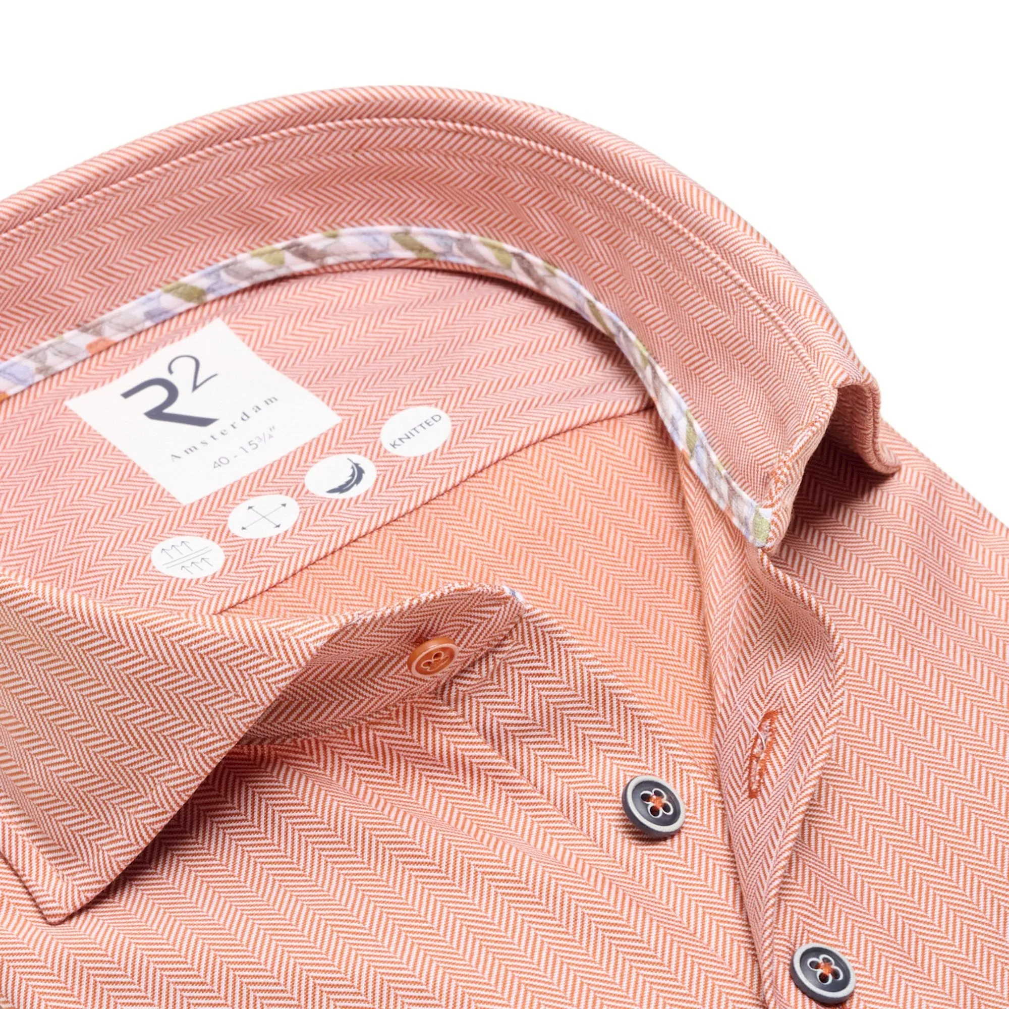 Herringbone knitted shirt