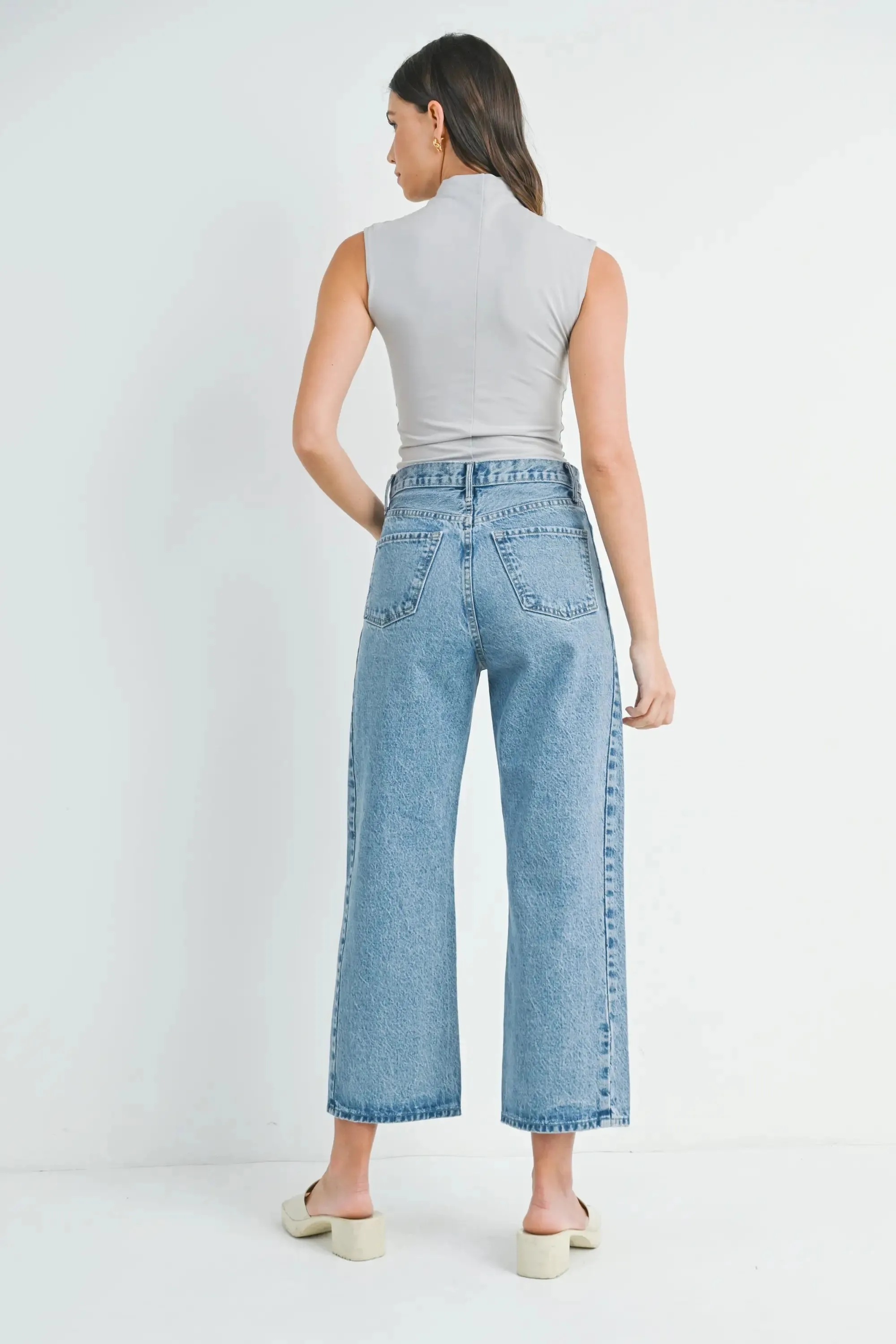 HIGH RISE BARREL DENIM JEAN TWIST