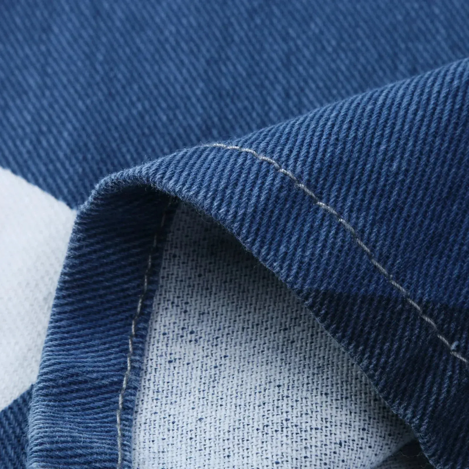 High Waist Checkered Denim Jeans