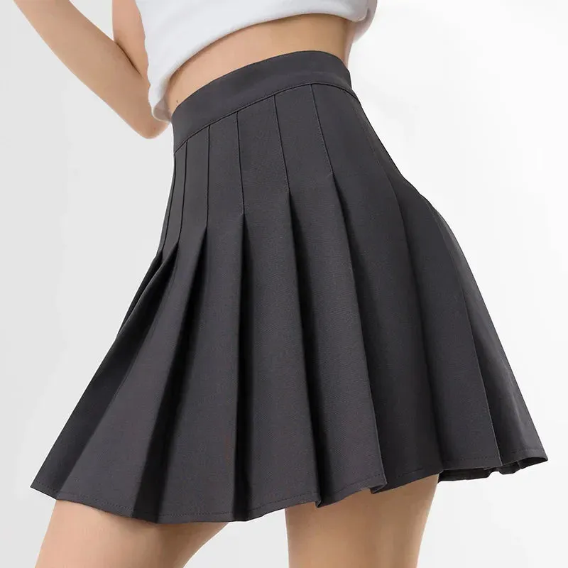 High Waist Pleated Skirt