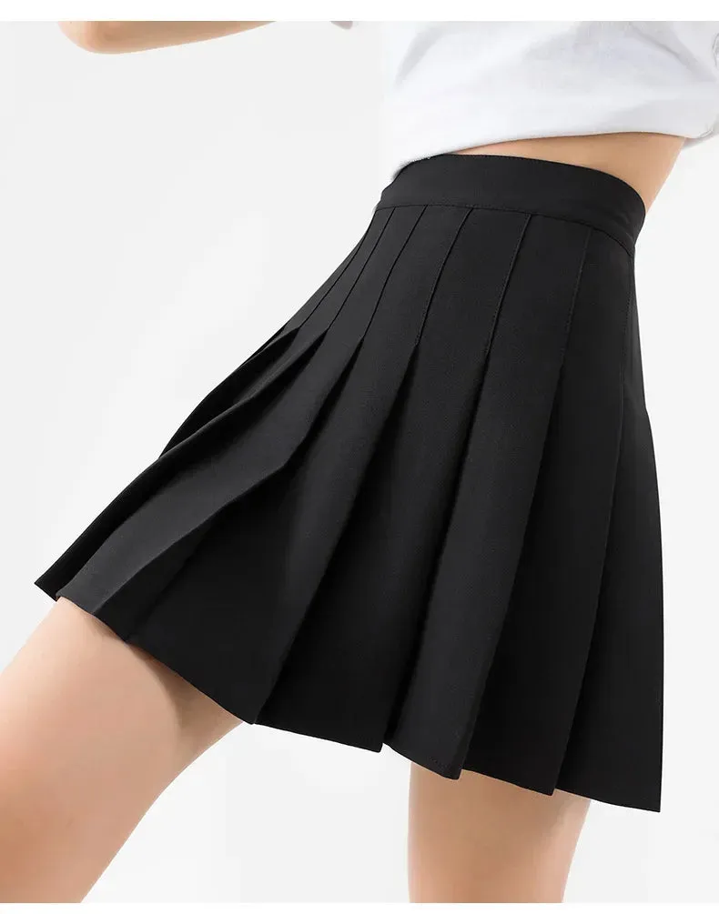High Waist Pleated Skirt