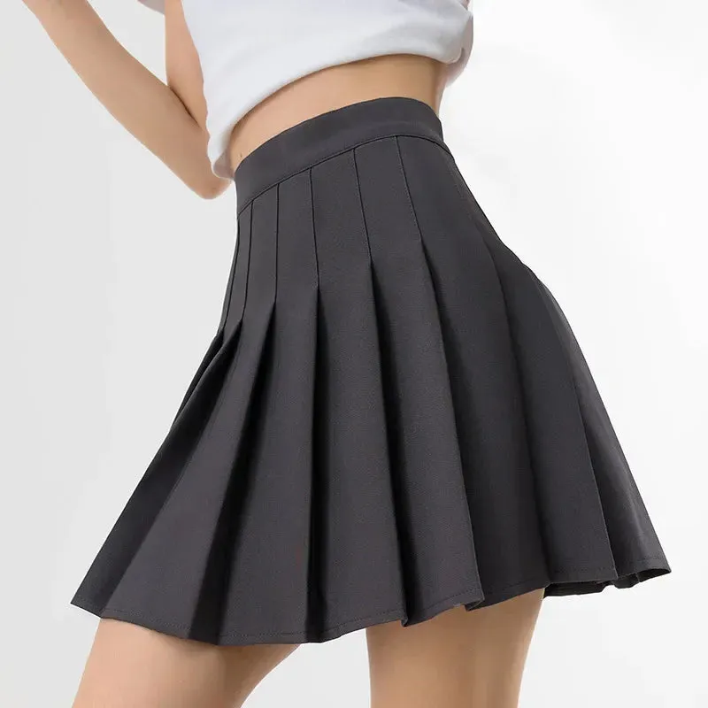 High Waist Pleated Skirt