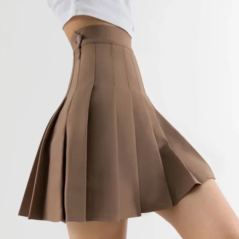 High Waist Pleated Skirt
