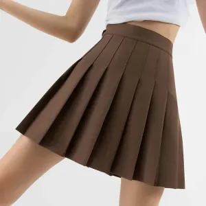 High Waist Pleated Skirt