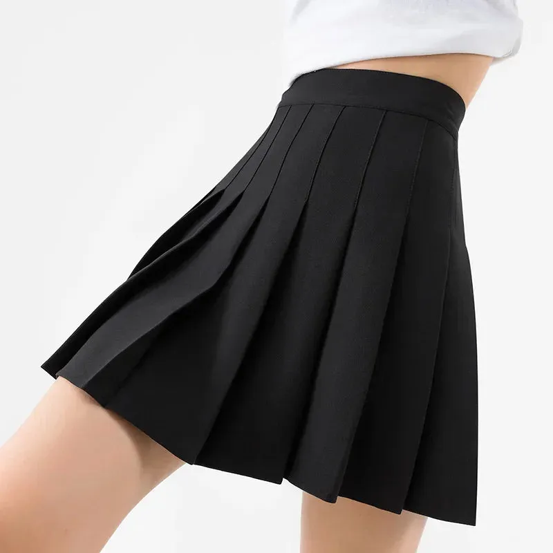 High Waist Pleated Skirt
