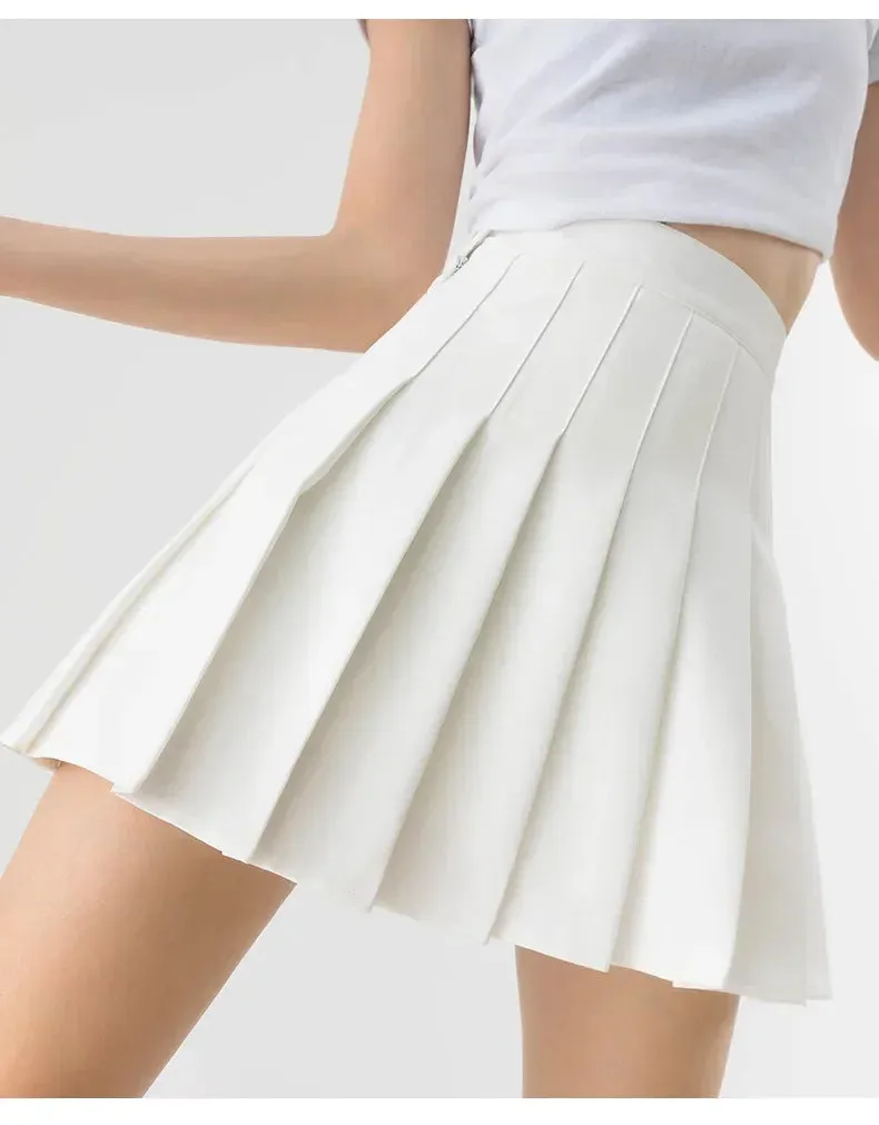 High Waist Pleated Skirt
