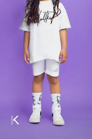 High Waisted Biker Shorts with Resistain® in Salt